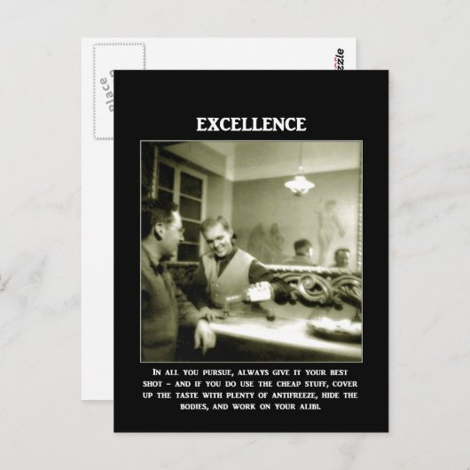 excellentie-in-alles-u-nastreeft-altijd-geef-het-u briefkaart (Voorkant / Achterkant)