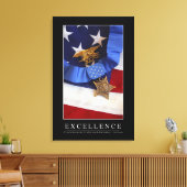 Excellentie: Inspirerend prijsopgave Canvas Afdruk (Insitu (Woonkamer))