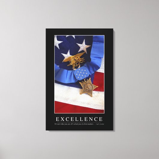 Excellentie: Inspirerend prijsopgave Canvas Afdruk (Voorkant)