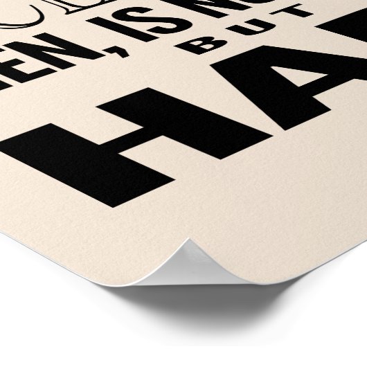 Excellentie is een gewoonte | Kies uw kleur Poster (Hoek)