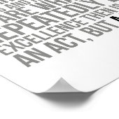 Excellentie is een kunst-brein door training poster (Hoek)