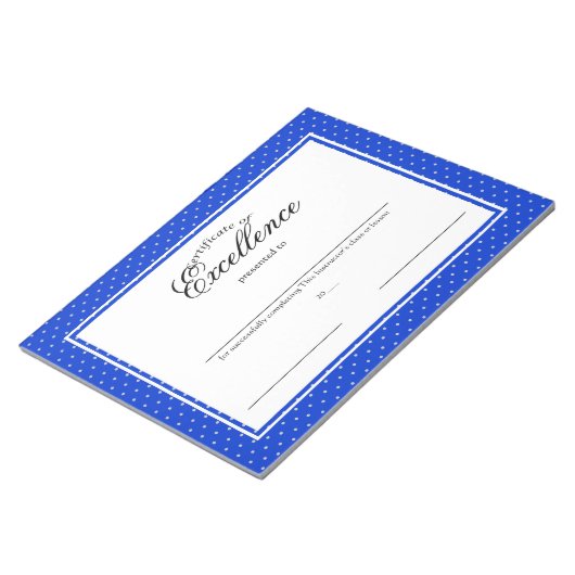 Excellentiecertificaten Notitieblok (Schuin)