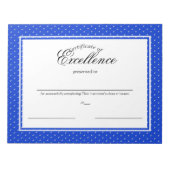 Excellentiecertificaten Notitieblok (Voorkant)