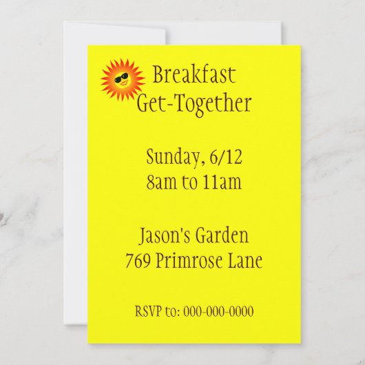 Excelorator Coffee Aangepaste Uitnodiging Sjabloon (Achterkant)