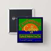 Excelorator Coffee Retro Label Art Button (Voorkant /achterkant)