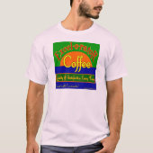 Excelorator Koffie Grappig Label Art T-shirt (Voorkant)