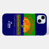 Excelorator Koffie Grappige Retro Art iPhone Case (Achterkant (horizontaal))