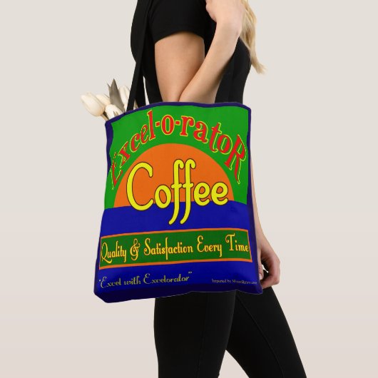 Excelorator Koffie Retro Keuken Kunst Kruidenier Tote Bag (Dichtbij)