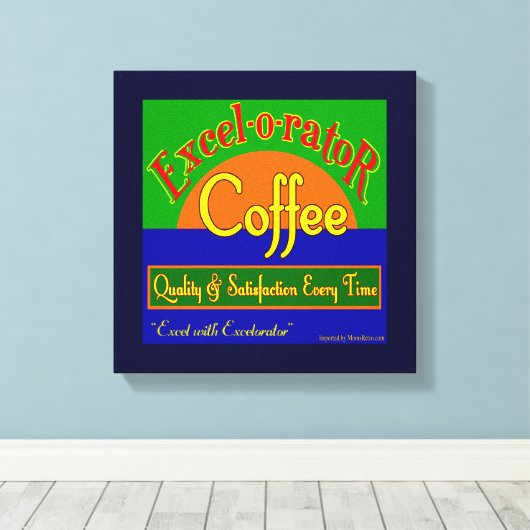 Excelorator Retro Coffee Art Wrapped Canvas (Insitu (Houten vloer))