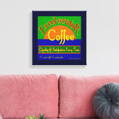 Excelorator Retro Coffee Art Wrapped Canvas (Insitu (Woonkamer))