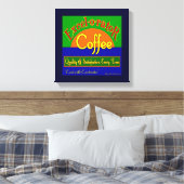 Excelorator Retro Coffee Art Wrapped Canvas (Insitu (Slaapkamer))