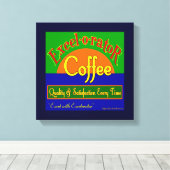 Excelorator Retro Coffee Art Wrapped Canvas Afdruk (Insitu (Houten vloer))
