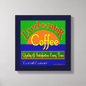 Excelorator Retro Coffee Art Wrapped Canvas Afdruk (Voorkant)