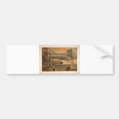 Excelsior 1883 Brooklyn Bridge New York City c1883 Bumpersticker (Voorkant)