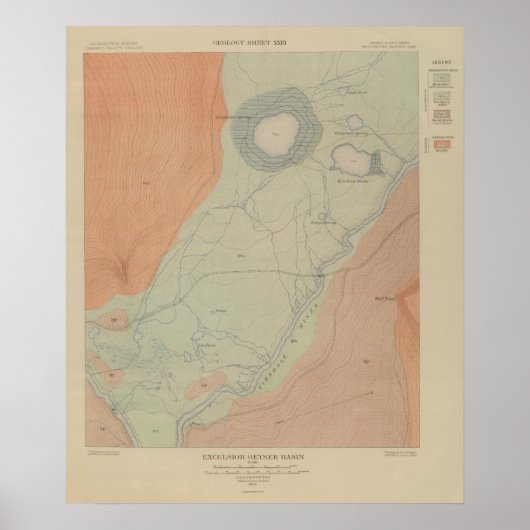 Excelsior Geyser Basin Poster (Voorkant)