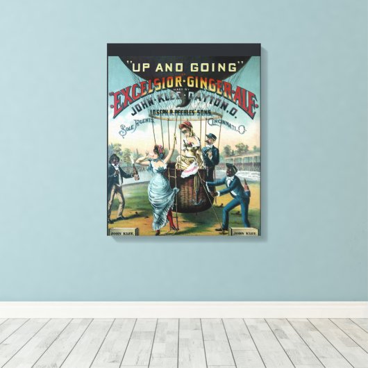 Excelsior Ginger Ale Canvas Afdruk (Insitu (Houten vloer))