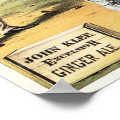 EXCELSIOR GINGER ALE Hot Air Ballon Retro Poster (Hoek)