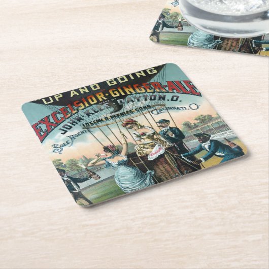 Excelsior Ginger Ale Kartonnen Onderzetters (Schuin)