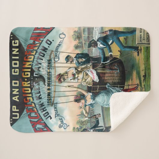 Excelsior Ginger Ale Sherpa Deken (Voorkant (horizontaal))