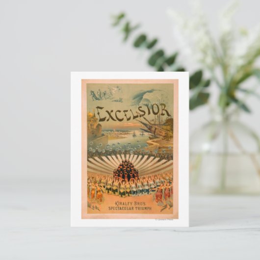 Excelsior Kiralfy spectaculaire triumph-theater Briefkaart (Staand voorkant)