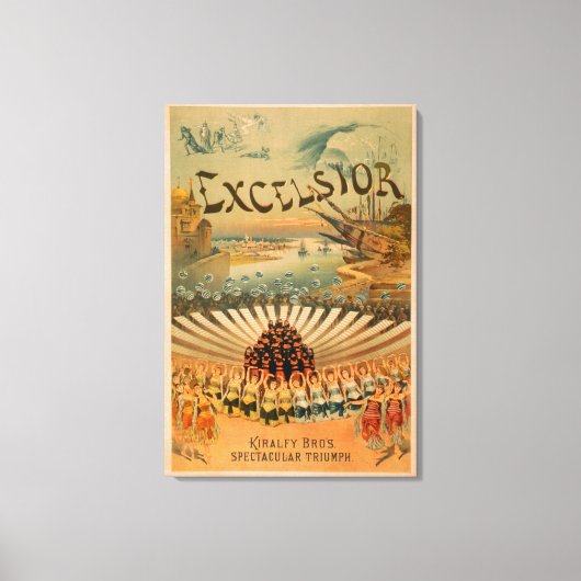 Excelsior Kiralfy spectaculaire triumph-theater Canvas Afdruk (Voorkant)