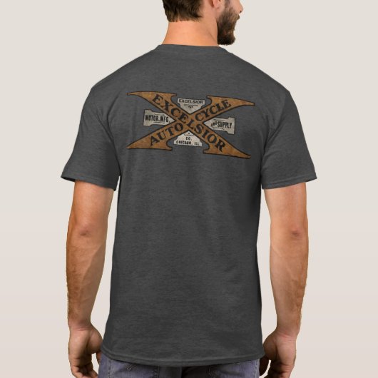 Excelsior Motorcycle Retro Logo T-shirt (Achterkant)