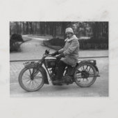 Excelsior motorfiets met twee cilinders  foto briefkaart (Voorkant)