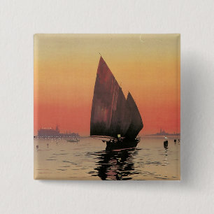 Excelsior Palace Hotel: Venise-Lido Vierkante Button 5,1 Cm