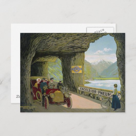 Excelsior-Pneumatic Automotive and Bicycle Briefkaart (Voorkant / Achterkant)