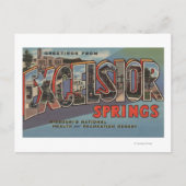 Excelsior Springs, Missouri - Grote letter Briefkaart (Voorkant)