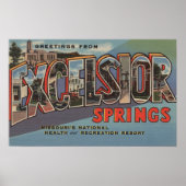 Excelsior Springs, Missouri - Grote letter Poster (Voorkant)