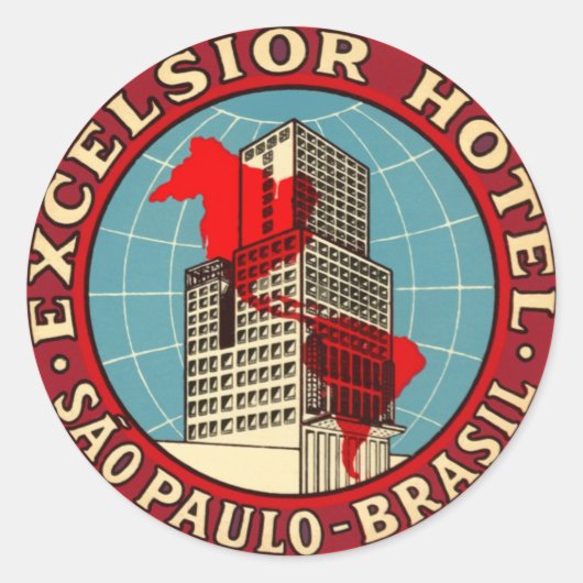 ExcelsiorHotel Brasil Ronde Sticker (Voorkant)