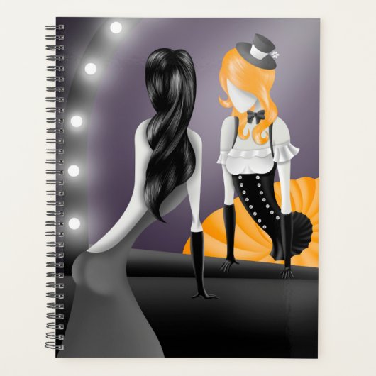 Excentrieke Ballerina & Danser reflectie geel Planner (Voorkant)