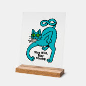 Excentrieke Expressieve Kat Acryl Bord (Hoek)