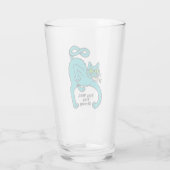 Excentrieke Expressieve Kat Glas (Achterkant)