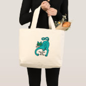 Excentrieke Expressieve Kat Grote Tote Bag (Voorkant (product))