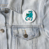 Excentrieke Expressieve Kat Ronde Button 5,7 Cm (In situ)