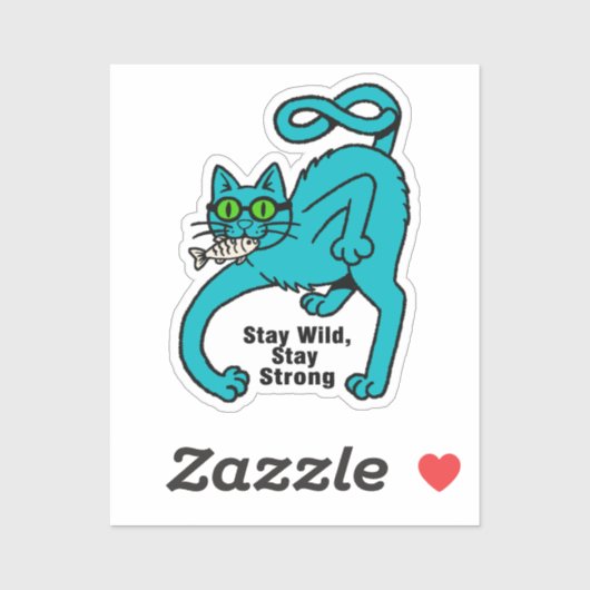 Excentrieke Expressieve Kat Sticker (Vel)