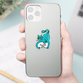 Excentrieke Expressieve Kat Sticker (Telefoon)