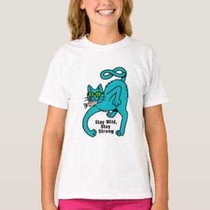 Excentrieke Expressieve Kat T-shirt