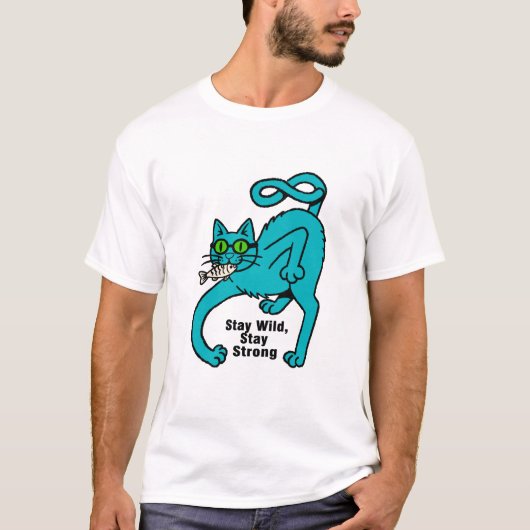 Excentrieke Expressieve Kat T-shirt (Voorkant)