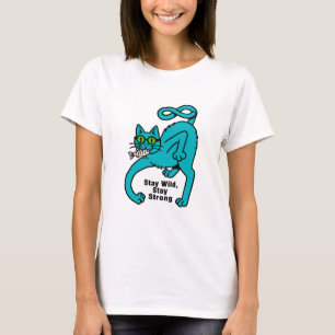 Excentrieke Expressieve Kat T-shirt