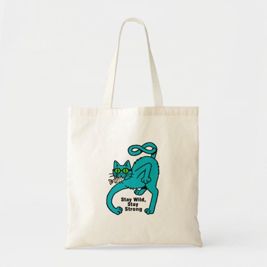 Excentrieke Expressieve Kat Tote Bag (Voorkant)