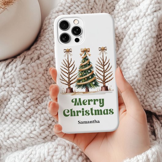 Excentrieke luipaard Kerstbomen gepersonaliseerd  Case-Mate iPhone Case
