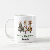 Excentrieke Luipaard Kerstbomen Persoonlijke Mok (Links)