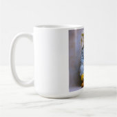 Excentrieke Olifant Blauwe Pak Koffiemok (Links)