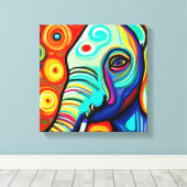 Excentrieke Olifant Canvas Afdruk (Insitu (Houten vloer))