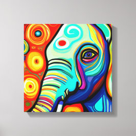 Excentrieke Olifant Canvas Afdruk