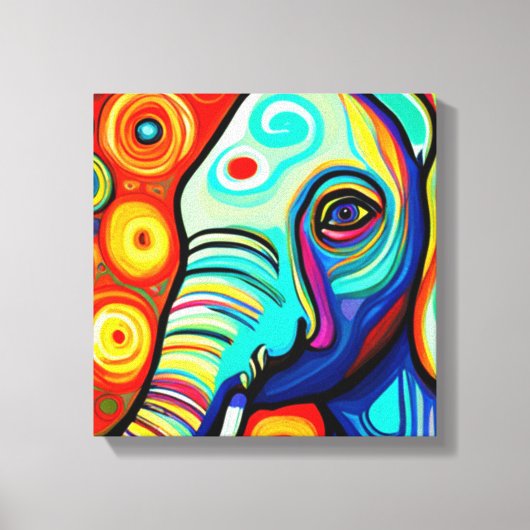 Excentrieke Olifant Canvas Afdruk (Voorkant)