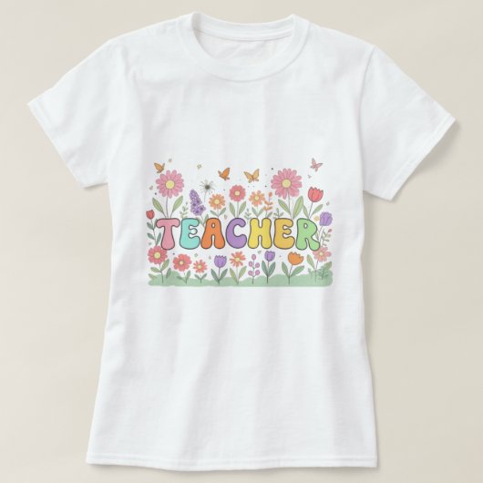 Excentrieke 'Teacher' Art - Pastelcadeau voor de l T-shirt (Design voorkant)